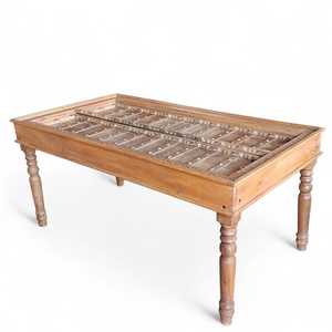 Handmade Solid Wood <b>Dining</b> <b>Table</b> Set <b>Rustic</b> Industrial Design Oval Shape with <b>Extendable</b> Feature Marble Top for Home Home Office - Product Image 1