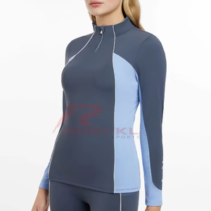 Moda mujer capa base al por mayor suave transpirable material de secado rápido elegante slim fit cómodo último diseño con OEM - Product Image 1