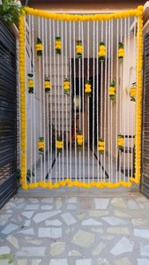 Valence Ganpati Decoration Backdrop Flower Toran Marigold Flower Wedding Haldi Sangeet <b>Party</b> Backdrop Marigold Flower Bandarwal - Product Image 5