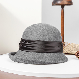 Chapeau seau en laine pour femmes Chapeau cloche vintage Derby Chapeaux d'église pour femmes Fedora des années <span class=keywords><strong>1920</strong></span> - Product Image 5