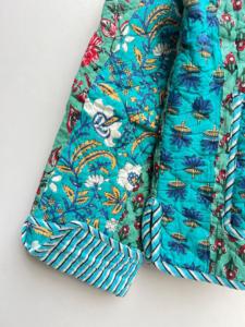 Indien fait à la main unisexe Burfi matelassé coton Patchwork veste nouveautés Style bohème crochet hiver manteau bouton automne - Product Image 3