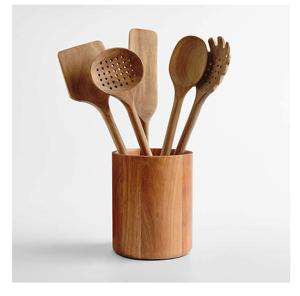 Outils à salade en bois d'acacia faits à la main Ensemble de cuisine unique de 2 ustensiles en bois comprenant un serveur à salade - Product Image 1