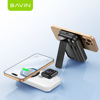 BAVIN Li-Polymer PC1037S Plug Uk 5000mah Holder Wireless Power Bank avec câble Usb