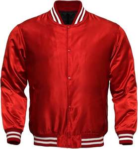 Chaqueta de bombardero de béisbol Varsity de invierno para hombre personalizada Chenille bordado manga de cuero hecho estambre Letterman estilo Varsity - Product Image 1