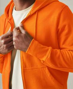 Cantidad a granel Sudaderas con capucha para hombre con cremallera Sudadera con capucha transpirable streetwear moda de gran tamaño Sudaderas con capucha sostenibles de etiqueta privada para hombres - Product Image 3