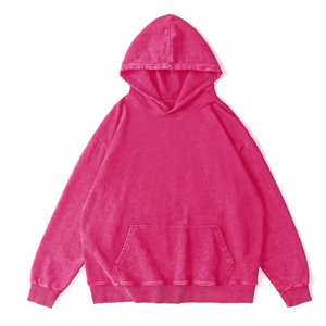 Sudaderas con capucha de lana de algodón vintage lavado de potasio personalizadas fabricante de sudaderas con capucha de algodón impresas con lavado ácido desteñido al sol - Product Image 5