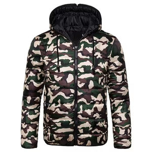 2024 New Arrival High Quality Men's <b>Camo</b> Puffer <b>Jacket</b> Customized Street Wear Design Stand Collar Long Length Coating Winter - Product Image 6