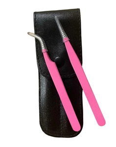 Pince à épiler en fibre tissu Logo personnalisé pince à cils Nano Grip 45 pince à cils pour extension de cils pince à épiler Logo personnalisé - Product Image 5