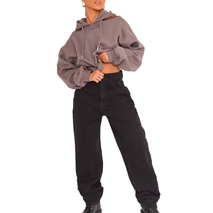 Sweat-shirt tendance prêt à porter pour femmes, fabriqué en un mélange de coton durable avec un espace pour logo personnalisé et une coupe à épaules tombantes - Product Image 6