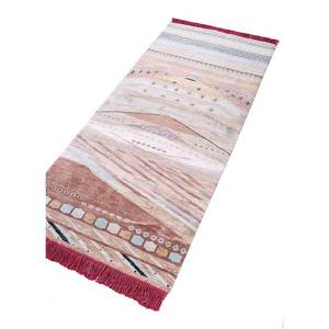 Alfombras de Lana y Seda Anudadas a Mano de Gran Tamaño Manchaha, Patrón Geométrico Rosa y Morado para el Hogar, Dormitorio, Pasillo - Modelo Lub-25 10mm - Product Image 2