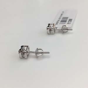 Boucles d'oreilles élégantes en or blanc de haute qualité avec diamants naturels bijoux fins pour filles et femmes - Product Image 3