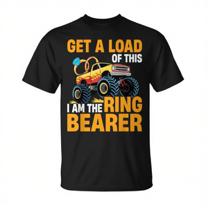 เสื้อยืดเด็กผู้ชายลายรถมอนสเตอร์ทรัคสำหรับงานแต่งงาน ออกแบบได้ตามต้องการ - Product Image 2