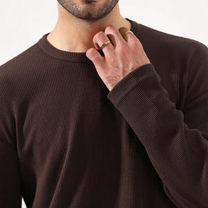 T-shirt pour homme en coton 100% uni, manches longues, 220g, poids lourd, vintage, décontracté, grande taille, respirant, séchage rapide, blanc - Product Image 4