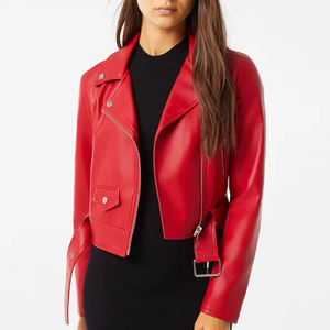 Bon marché Vestes en cuir pour femmes Nouvelle arrivée Vestes en cuir véritable personnalisées à la mode pour femmes - Product Image 2