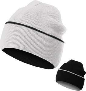 Gorro de invierno de lana acanalada moderno, gorro de punto grueso unisex, diseño suave y cómodo, ideal para el trabajo al aire libre y el uso diario en invierno - Product Image 6
