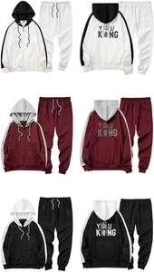 Vente en gros de luxe unisexe coton polaire sweat à capuche et joggers ensemble grande taille hommes sport survêtement survêtement pour hommes - Product Image 5