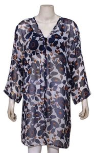 เซ็ตบิกินี่สุดเซ็กซี่เสื้อคลุมทรงหลวมแนวแฟชั่นสุดหรูของ2025ชุดคลุมชายหาดผ้าชีฟอง100% ลายพิมพ์กิโมโนกระดุม1ชิ้น - Product Image 2