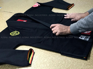 FABRICANTES DE ALTA CALIDAD NEGRO PESO PESADO 100% PRESHRINK MARCA BJJ GIs BJJ uniformes - Product Image 3