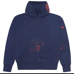 Conjunto Deportivo de Hombre Estilo Hip Hop, Holgado, Transpirable, con Estampado de Red Serigrafiado, 100% Algodón, Sudadera con Capucha y Pantalones Deportivos, Moda al por Mayor - Product Image 6