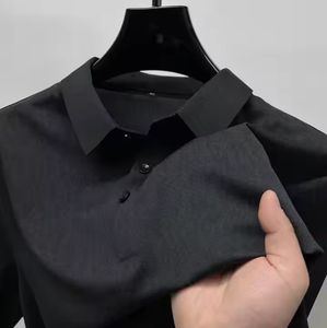 เสื้อยืดผู้ชาย คอวี แขนสั้น ทรงปกติ ผ้าโพลีเอสเตอร์ 100% น้ำหนัก 180 กรัม ระบายอากาศ แห้งเร็ว ไร้ตะเข็บ สวมใส่สบาย เหมาะสำหรับฤดูร้อน สไตล์ธุรกิจ - Product Image 4