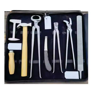 Kit de herramientas de herrador profesional hecho a medida de 7 piezas, juego de acero de hierro para herraduras de caballos - Product Image 1