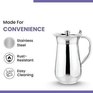 Stainless Steel Lightweight <b>Pitcher</b> Built for Easy Carrying Eco-Friendly Dishwasher Safe Refreshment Serving Outdoor Events - Product Image 4
