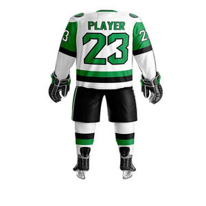 Maillot et pantalon de hockey sur glace en polyester 100% pour équipe sportive Vente en gros Uniformes de hockey sur glace doux - Product Image 6