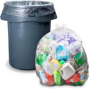 Bolsas de Basura Transparentes Resistentes Tasker de 45 Galones, Paquete de 100 con Cierres, Bolsas de Basura Extra Grandes para Reciclaje - Product Image 3