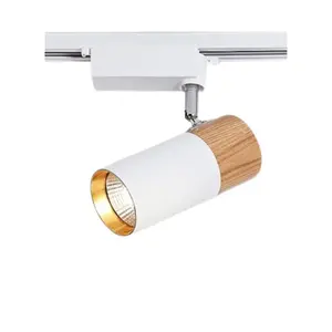 Lámpara de Riel LED Moderna MarthaTimber, Base GU10, Cuerpo de Aluminio y PC, con Instalación Magnética para Oficina, 220V/48V - Product Image 6