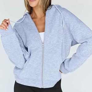 เสื้อมีฮู้ดผ้าฟลีซปักลายสำหรับทั้งชายและหญิงผ้ากันลมเป็นมิตรกับสิ่งแวดล้อมผ้าซิปมีฮู้ดสไตล์ฮิปฮอปสำหรับฤดูหนาวขายส่ง - Product Image 1