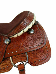 Type anglais de haute qualité en cuir de cheval Western Show baril Trail selle accessoires d'équitation portables - Product Image 5