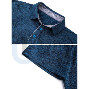 Camisas de Hombre al por Mayor, Nuevo Diseño Personalizado, Patrón Sólido, Botones Bordados, Tejido de Poliéster de Secado Rápido, Estilo Casual Urbano - Product Image 5