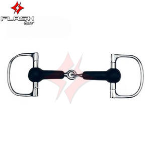 High Quality Custom Horse Bit Waterford Steel Joint D-<b>Ring</b> with French Link Stainless Steel Western Dutch Gag Bit breeches - Product Image 2