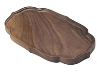 Klassieke elegante Japandi stijl handgemaakte gepolijste duurzame rechthoekige houten serveerblad (2 stuks) keuken eettafel ontbijt