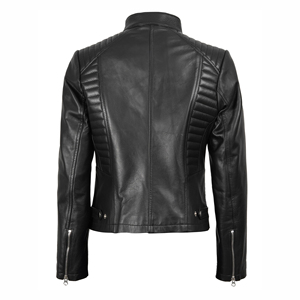 Colección de invierno Warm Up Pure Leather Staff Jacket Chaquetas de mujer de cuero genuino hechas a medida de moda - Product Image 3