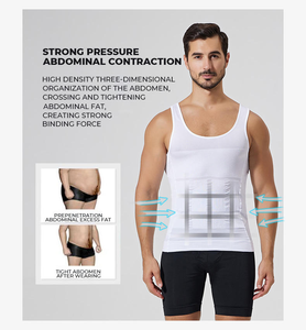 Camiseta sin mangas Corset Slim Hombres Cintura alta Body Shaper Chaleco sin mangas Belly Tummy Control Fit Shaperwear - Product Image 4