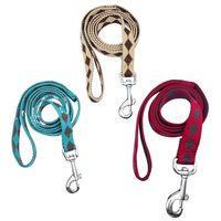 Laisse pour chien personnalisée en polyester jacquard tissé en losanges