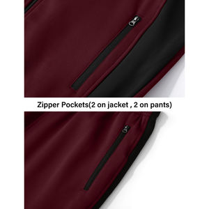 Ensemble de survêtement de course décontracté d'hiver pour homme, respirant, léger, de haute qualité, motif uni, entraînement en plein air, taille plus - Product Image 6