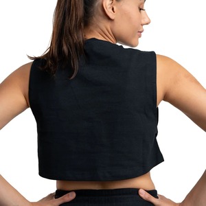 Hot Selling Customized <b>Black</b> Breathable Cotton Women Loose Fit Cropped Tops for Sale Women Blank Cropped T <b>Shirts</b> - Product Image 3