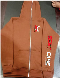 Sweat à capuche zippé à double couche en coton éponge français de fabricant personnalisé Sweats à capuche à fermeture éclair d'hiver pour hommes OEM - Product Image 2