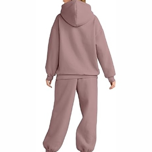 Survêtement à capuche pour femme 100% coton de qualité supérieure Taille et couleur personnalisées - Product Image 2