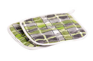 Porte-casseroles de cuisine en lin classique Maniques de poche pour tampons chauds en coton résistant à la chaleur pour la protection de la table - Product Image 6