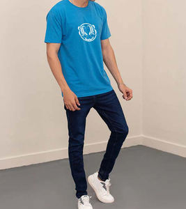 เสื้อยืดแขนสั้นของผู้ชายผ้าฝ้ายคุณภาพสูงแบบกำหนดเองสำหรับฤดูร้อน100% ออกแบบได้ง่าย - Product Image 5