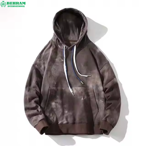 Sweat-shirts unisexes à capuche surdimensionnés en molleton de coton/éponge française avec logo personnalisé sur le devant, épaules tombantes, cordon de serrage, grammage lourd - Product Image 3