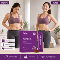 OKTW FastSlim Café Bien-être Botanique Extraits Biologiques Grains de Café Vert Garcinia Cambogia Bonbons Gélifiés Perte de Poids Immunité