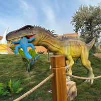 Modèle de parc animatronique en métal de modèle de dinosaure simulé robotique électrique intérieur/extérieur pour centre commercial espace public aéroport pour