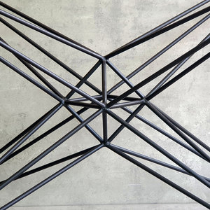 Pieds de meubles en métal industriel pour tables à manger de 140 à 160 cm, design luxueux et robuste, approuvé pour les hôpitaux et les hôtels - Product Image 5