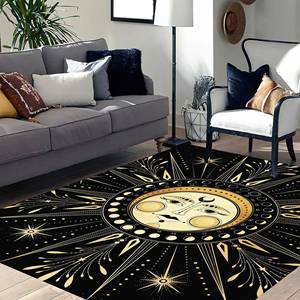 Tapis Zodiac Sun : Tapis d'astrologie moderne, tapis d'appoint antidérapant, tapis à poils doux - Product Image 3