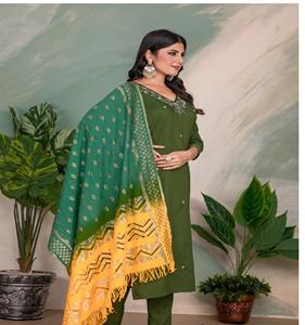 เครื่องแต่งกายลำลองสำหรับผู้หญิงผ้าปักลายวิสคอสจากปากีสถานดีไซน์เนอร์สไตล์อินเดีย - Product Image 2