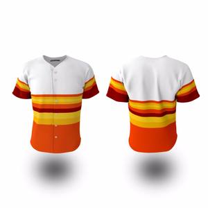 Custom Printing Wholesale Price High Quality Breathable 100% Polyester Quick Dry Crew Neck Plus Size Baseball Uniform Jerseys - Product Image 4